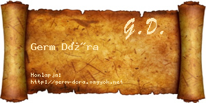 Germ Dóra névjegykártya